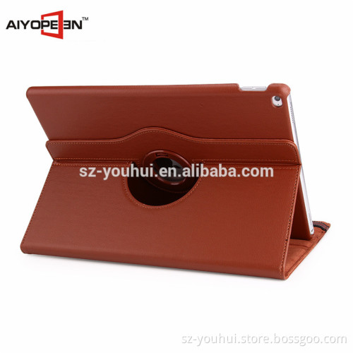 Hot sales PU leather 360 rotating case for ipad pro 12.9 '' smart cover for ipad pro with brown color